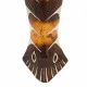 Decorative Figure Alexandra House Living White Brown Wood Mask 4 x 50 x 12 cm