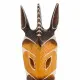 Decorative Figure Alexandra House Living White Brown Wood Mask 4 x 50 x 12 cm