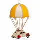 Decorative Figure Alexandra House Living Yellow Iron ABS Balloon Car Parachute 17 x 31 x 18 cm