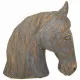 Figura Decorativa Alexandra House Living Gris Dorado Poliresina Caballo 15 x 31 x 31 cm