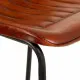 Stool Alexandra House Living Brown Black Leather Iron 50 x 106 x 46 cm