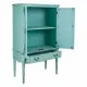 Cupboard Alexandra House Living Blue Glass Fir wood MDF Wood 42 x 140 x 80 cm
