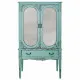 Cupboard Alexandra House Living Blue Glass Fir wood MDF Wood 42 x 140 x 80 cm