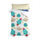 Duvet cover set HappyFriday Mr Fox Space rocket Multicolour Single 2 Pieces