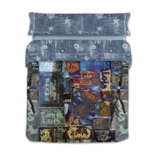 Duvet cover set Lois LABELS P. Blue Double 220 x 230 cm 3 Pieces