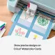 Watercolor Cards for Cutting Plotter Cricut S40 White