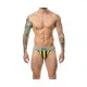 Thong Mob Eroticwear Yellow Black XXL