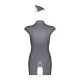 Erotic Costume Obsessive Stewardess Grey