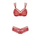 Conjunto de Lencería Obsessive 860 Rojo S/M