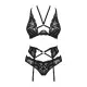Underwear Set Obsessive Alessya Black M/L