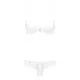 Conjunto de Lencería con Encaje Obsessive Alabastra Blanco S/M