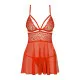 Babydoll Obsessive 838-BAB-3 Red S/M