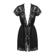 Robe Obsessive Black S/M Flowers