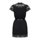 Robe Obsessive Black S/M Flowers