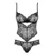 Lacy Bodysuit Alluria Obsessive 12844 Black L/XL