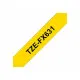 Laminated Tape for Labelling Machines Brother TZEFX631 Yellow 12 mm