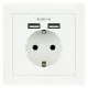 Enchufe Pared con 2 Puertos USB NANOCABLE 10.35.0010 5V/2.4A 5 V 2,4 A