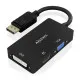 Adaptador DisplayPort a VGA / HDMI / DVI-D Aisens A125-0861 Negro