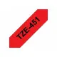 Laminated Tape Brother TZE451 Black/Red