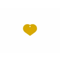 Identification plate Imarc Heart Yellow Golden