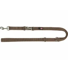 Adjustable dog leash Trixie Premium Hazelnut L/XL