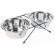 Pet feeding dish Trixie Black Double