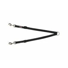 Acople Correa 2 Perros Trixie Premium Negro