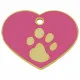 Identification plate Imarc Heart Pink Golden