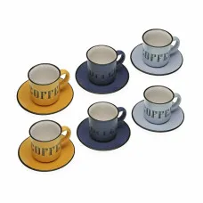 Set of 6 Cups with Plate Versa Abia Versa Multicolour