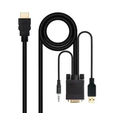 Adaptador HDMI a VGA con Audio NANOCABLE 10.15.4350 1,8 m Negro