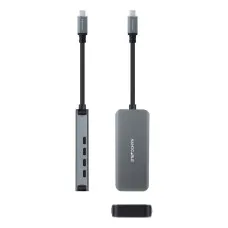 USB Hub NANOCABLE 10.16.4504 Grey