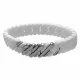 Pulsera TheRubz 100409 Blanco Silicona Acero Inoxidable Plateado Acero/Silicona (15 mm)