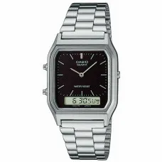 Reloj Unisex Casio AQ-230A-1DMQYES Negro Plateado