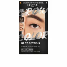 Tinte para Cejas L'Oreal Make Up BROW COLOR Nº 3.0 Dark brunette Semipermanente 4 Piezas