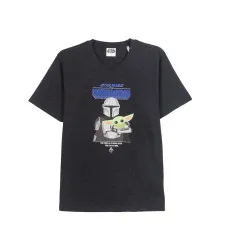 Camiseta de Manga Corta Hombre The Mandalorian Negro