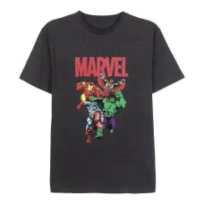 Camiseta de Manga Corta Hombre Marvel Gris Gris oscuro Adultos
