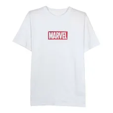 Camiseta de Manga Corta Hombre Marvel Blanco Adultos