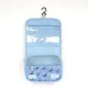 Travel Vanity Bag with Hook Stitch Blue