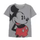 Camiseta de Manga Corta Mujer Mickey Mouse Gris Gris oscuro