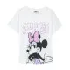 Camiseta de Manga Corta Infantil Minnie Mouse Blanco