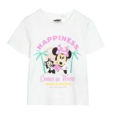 Child's Short Sleeve T-Shirt Minnie Mouse White