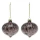 Bolas de Navidad (2 pcs) 112490 Marrón Rojo 8 cm (2 Unidades)