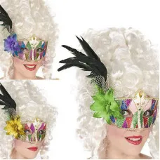 Antifaz con Plumas Multicolor