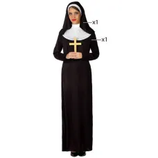 Costume for Adults DISFRAZ MONJA XL Black Nun (2 Pieces)