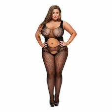 Bodystocking Con Tirantes Talla Grande Baci Lingerie 00384