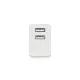 Cargador de Pared KSIX 2 USB 2.4A Blanco