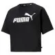 Camiseta de Manga Corta Mujer Puma CROPPED LOGO TEE 586866 01  Negro
