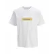 Camiseta de Manga Corta Hombre Jack & Jones JORSPLIT AOP BRANDING TEE 12272993 Blanco