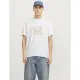 Camiseta de Manga Corta Hombre Jack & Jones JCOTARMAC CAMO FRONT TEE 12273239 Blanco