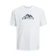Men’s Short Sleeve T-Shirt Jack & Jones JCOMOUNTAIN LOGO TEE SS CREW NECK 12262220 White